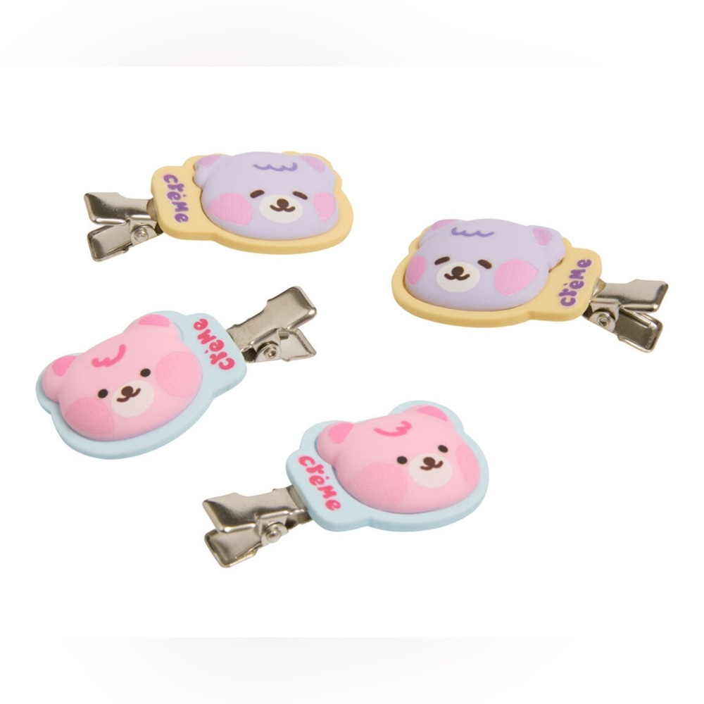 Crème Beary Cute Hair Clips crease free hair clips - Picture 2 of 2